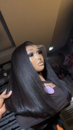 Raw Straight Wig – 14” | Natural black | 13×6 HD Frontal - Image 3