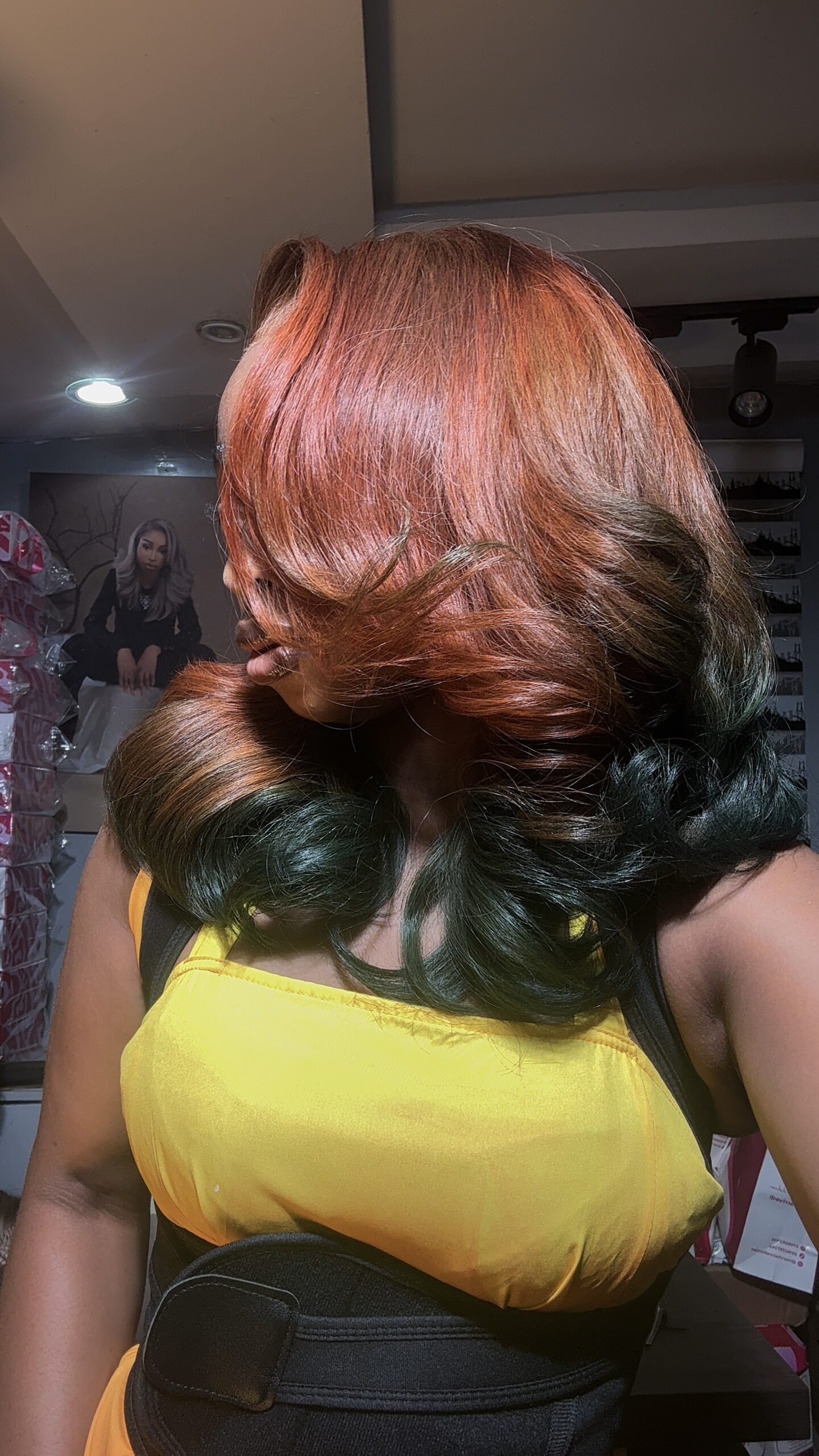 Virgin Bounce HD Frontal Wig – 14” Custom-Colored Chic Edition - Image 8