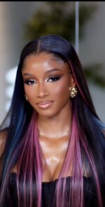 Raw Natural Straight With colored highlight Wig – 32” | 300g | 13×6 HD Frontal - Image 3