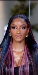 Raw Natural Straight With colored highlight Wig – 32” | 300g | 13×6 HD Frontal - Image 4