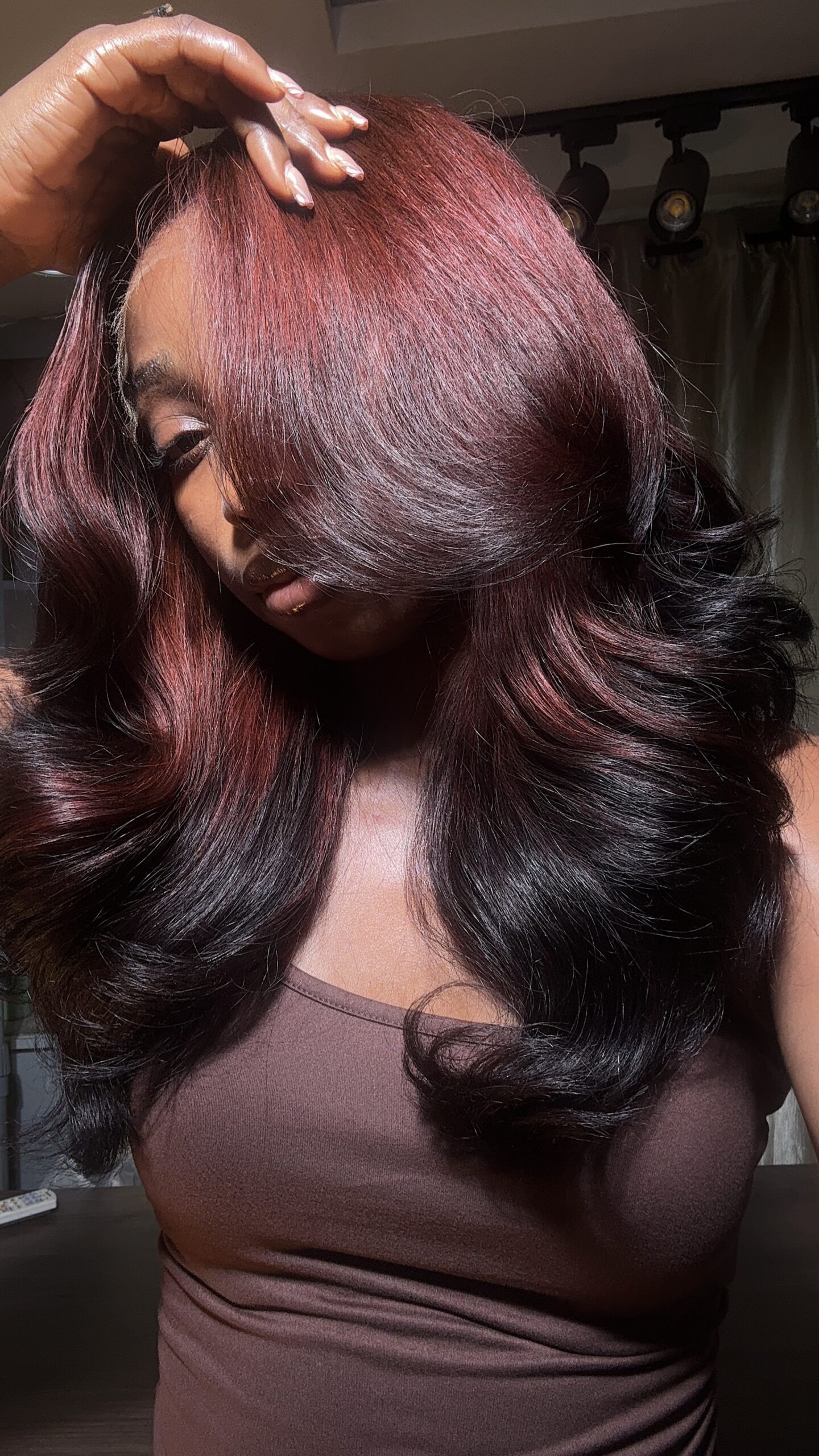 Virgin Bounce Unit– 14” , Red Ombre | 300g | 6*6 HD Closure - Image 3