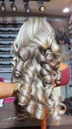 Blonde Highlights |Raw Bounce Unit– 22/26” | Custom Colored | 5*5 HD Closure - Image 7