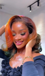 Virgin Bounce HD Frontal Wig – 14” Custom-Colored Chic Edition