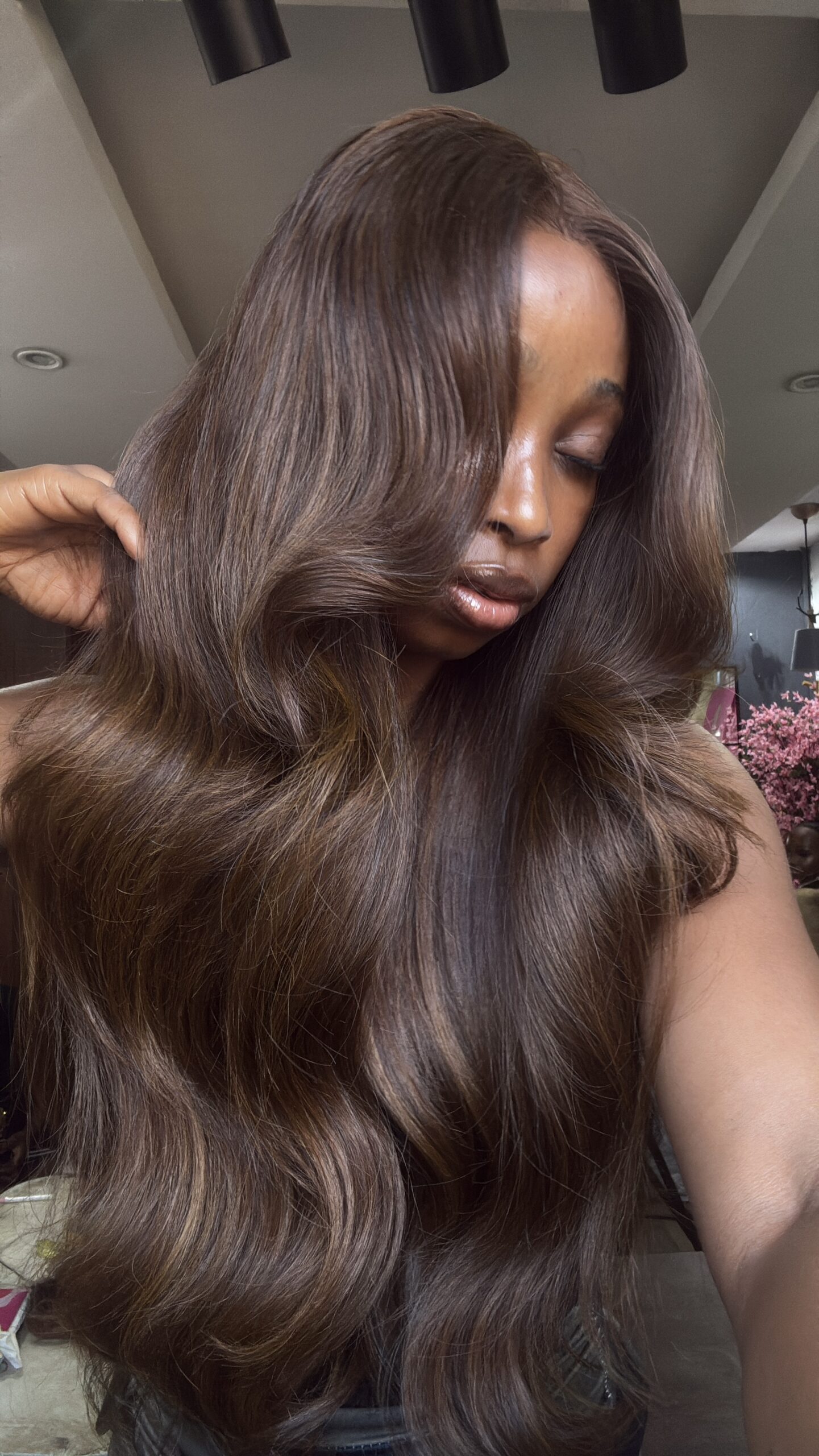 Raw Bounce Wig – 24” | Custom Colored | 450g | 5×5 HD Closure - Image 1