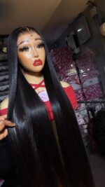 Virgin Straight Unit– 30” | Natural black | 300g| 5*5 HD Closure - Image 7