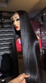 Virgin Straight Unit– 30” | Natural black | 300g| 5*5 HD Closure - Image 2