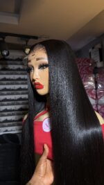 Virgin Straight Unit– 30” | Natural black | 300g| 5*5 HD Closure - Image 9