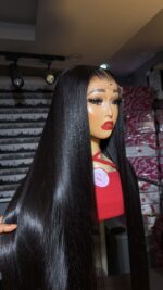 Virgin Straight Unit– 30” | Natural black | 300g| 5*5 HD Closure - Image 8