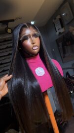 Babythin Straight Unit– 20” with 6x6 HD Closure (Custom colored) Luxury Strands - Image 6