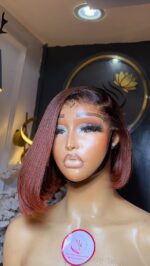 Virgin Straight Custom Colored Wig – 8” | 200g | HD 5×5 Closure