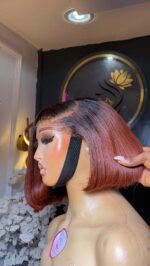 Virgin Straight Custom Colored Wig – 8” | 200g | HD 5×5 Closure - Image 4