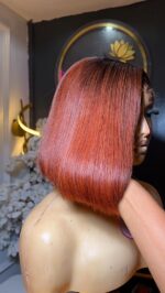 Virgin Straight Custom Colored Wig – 8” | 200g | HD 5×5 Closure - Image 3