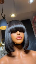 Virgin Straight Wig – 8” | Full Fringe