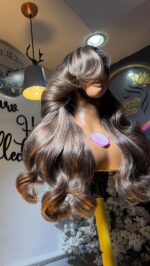 Raw Bounce Wig – 24” | Custom Colored | 13×6 HD Frontal - Image 3