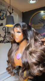 Raw Bounce Wig – 24” | Custom Colored | 13×6 HD Frontal - Image 5