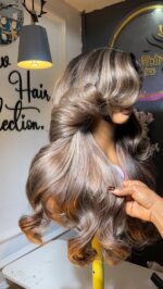 Raw Bounce Wig – 24” | Custom Colored | 13×6 HD Frontal - Image 6