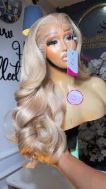 Raw Bounce Wig – 24” | Blonde Custom Toned | HD 13×6 Frontal - Image 2