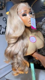 Raw Bounce Wig – 24” | Blonde Custom Toned | HD 13×6 Frontal - Image 5
