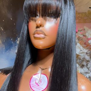 Virgin Straight Wig – 14” | 250g | 2×6 Closure