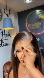 Babythin Straight Wig – 20” | Custom Colored | 13×6 HD Frontal - Image 2