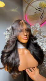 Raw Wavy Wig – 18” | 300g | 5×5 Fringe Closure
