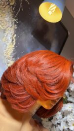 Raw Bounce Layered Bob – 10” | Custom Colored | 200g | 5×5 HD Closure - Image 2