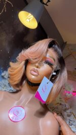 Raw Bounce Layered Bob – 10” | Custom Colored | 200g | 5×5 HD Closure - Image 3