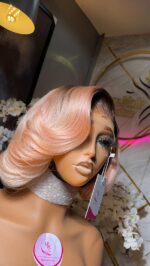 Raw Bounce Layered Bob – 10” | Custom Colored | 200g | 5×5 HD Closure - Image 8