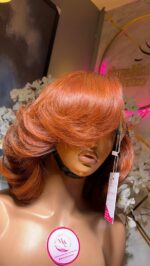 Raw Bounce Layered Bob – 10” | Custom Colored | 200g | 5×5 HD Closure - Image 9
