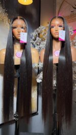 Raw Natural Straight Wig – 34” | 400g | HD Lace (13×6 Frontal / 5×5 Closure) - Image 2