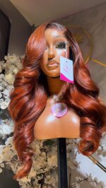 Raw Wavy Wig – 24” | Dark Ginger | 300g | 6×6 HD Closure - Image 3