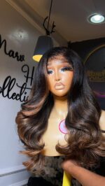 Yaki Straight Wig – 18” | Custom Colored | 300g | 5×5 HD Closure - Image 2