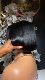 Babythin Crop Bob - 6” | Jet Black | 200g | 5×5 HD Closure - Image 6