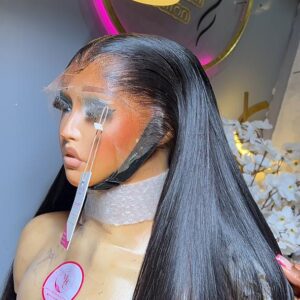 Raw Natural Straight Wig – 30” | 300g | 13×6 HD Frontal