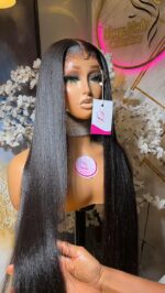 Yaki Straight Wig – 28” | 300g | 7×7 HD Closure
