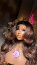 Raw Bounce Wig – 24” | Custom Colored | 350g | 5×5 HD Closure - Image 2