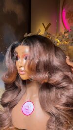 Raw Bounce Wig – 24” | Custom Colored | 350g | 5×5 HD Closure - Image 3
