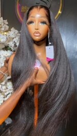 Virgin Yaki Straight Wig – 28” | 300g | 13×6 HD Frontal - Image 6