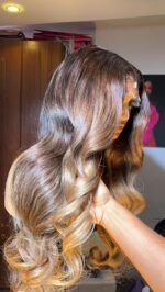 Raw Wavy Wig – 24” | Custom Colored | 350g | 5×5 HD Closure - Image 3