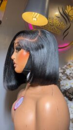 Babythin Straight Wig – 10” | Jet Black | 200g | 5×5 HD Closure - Image 5