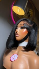 Babythin Straight Wig – 10” | Jet Black | 200g | 5×5 HD Closure - Image 2