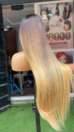 Raw Straight Wig – 30” | Custom Colored | 400g | 13×6 HD Frontal - Image 2