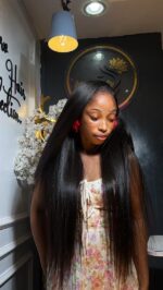 Raw Natural Straight Wig – 28” | 300g | 13×6 HD Frontal - Image 2