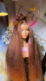 Yaki Straight Wig – 28” | Custom Colored | 300g | 13×6 HD Frontal - Image 4