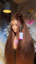 Yaki Straight Wig – 28” | Custom Colored | 300g | 13×6 HD Frontal