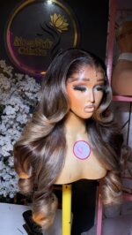 Raw Bounce Wig – 26” | Custom Colored | 300g | 9×6 HD Frontal - Image 3