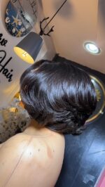 Raw Bounce Layered Bob HD Closure Wig – 10” Chic Edition - Image 2
