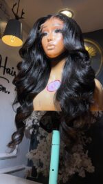Raw Wavy HD Closure Wig – 24” Luxurious Volume Edition - Image 2