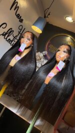 Yaki Straight Custom Luxury HD Frontal Wigs – 100% Human Hair Collection - Image 2