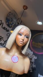 Natural Straight Blonde HD Closure Wig – 8” Custom-Colored Chic Edition - Image 2